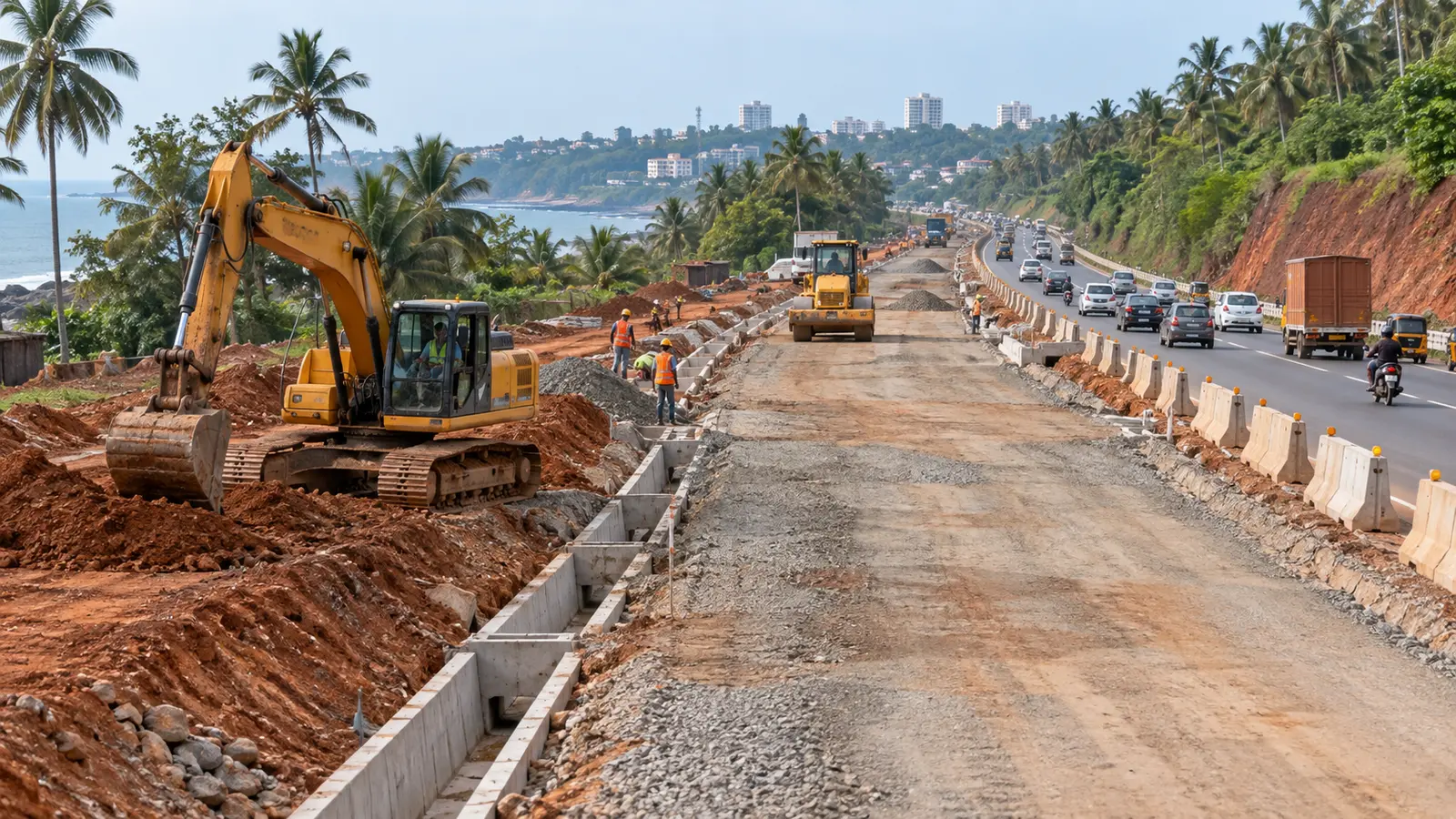 NHAI clears encroachments on Mangaluru–Talapady corridor and advances service-road planning